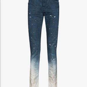 Purple Brand Denim Overspray Cobalt Ivory Jeans 32